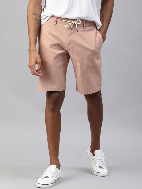 

Mast & Harbour Men Pink Solid Regular Fit Regular Shorts