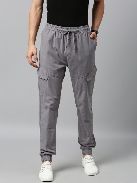 

Mast & Harbour Men Grey Slim Fit Solid Joggers