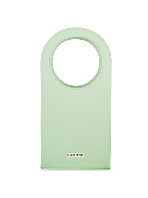 

FLYING BERRY Green Solid Handheld Bag