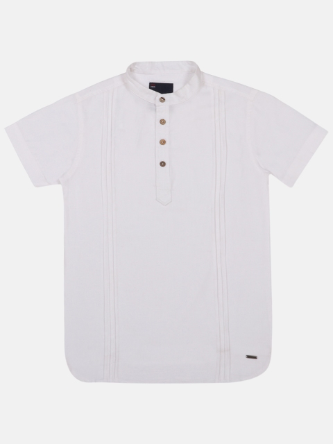 

Lil Tomatoes Boys White Solid Straight Kurta