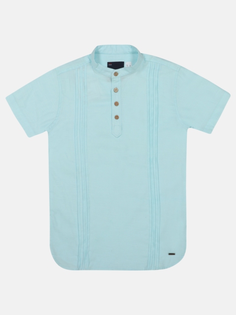 

Lil Tomatoes Boys Sea Green Solid Straight Kurta