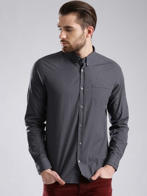 GAS Grey Printed Slim Fit Casual Shirt available at myntra for Rs.3493
