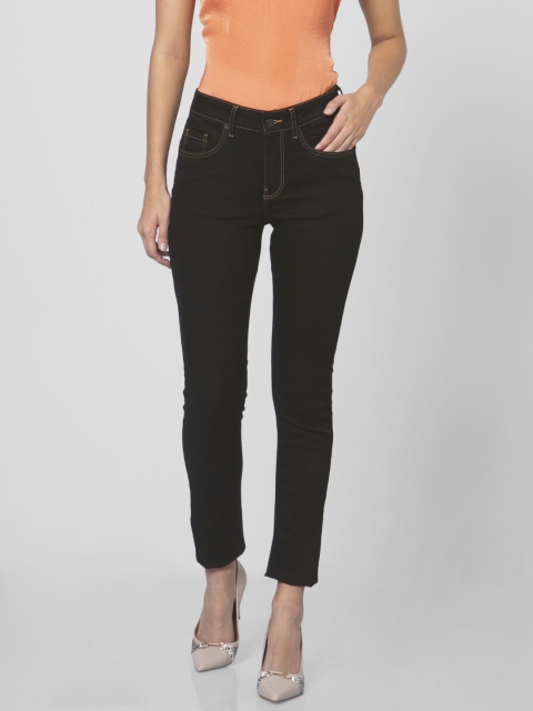 

Vero Moda Women Black Skinny Fit Mid-Rise Clean Look Jeans