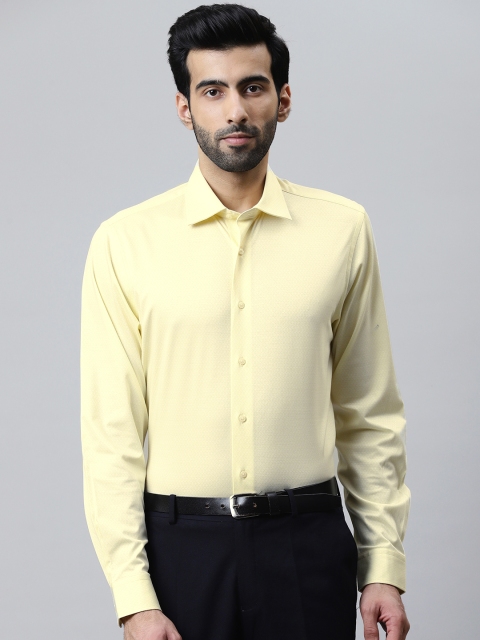 

Blackberrys Men Yellow Slim Fit Self-Design Formal Shirt