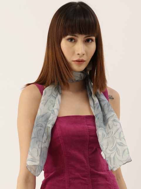 

Ayesha Women Blue Printed Scarf