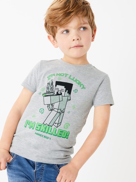 

Marks & Spencer Boys Grey Printed Round Neck T-shirt