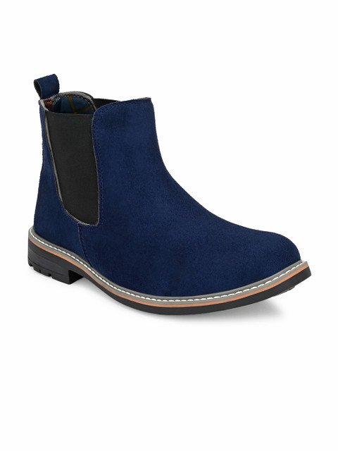 

Eego Italy Men Blue Solid Mid-Top Slip-On Sneakers