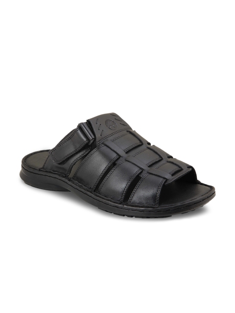 

Ventoland Men Black Leather Sandals