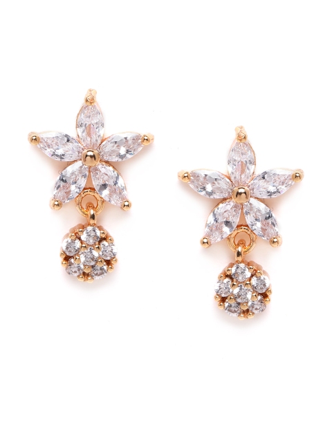 

Carlton London Gold-Plated CZ-Studded Floral-Shaped Studs