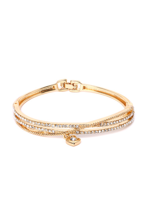 

Carlton London Gold-Plated CZ studded Bangle-Style Bracelet