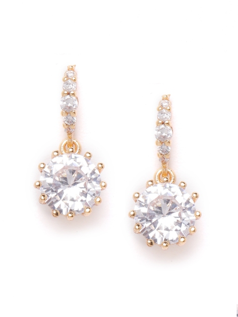 

Carlton London Gold-Plated CZ-Studded Contemporary Studs