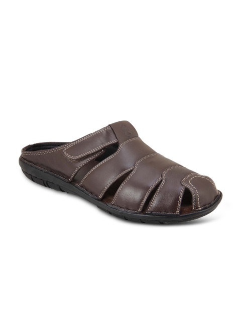 

Ventoland Men Brown Genuine Leather Sandals