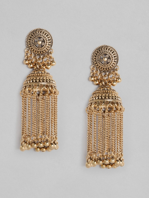 

justpeachy Gold-Plated Dome Shaped Jhumkas