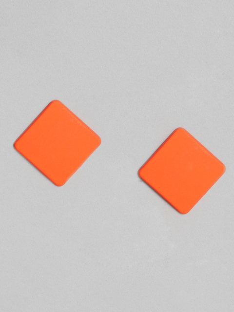 

justpeachy Orange Geometric Studs