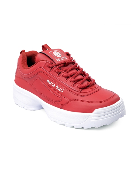 

bacca bucci Women Red Solid Sneakers