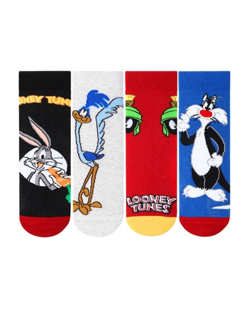 

Bonjour Unisex Kids Pack of 4 Assorted Loony Tunes Calf-Length Socks
