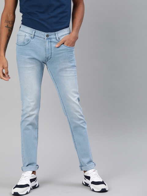 

BEAT LONDON by PEPE JEANS Men Blue Slim Fit Low-Rise Clean Look Stretchable Jeans