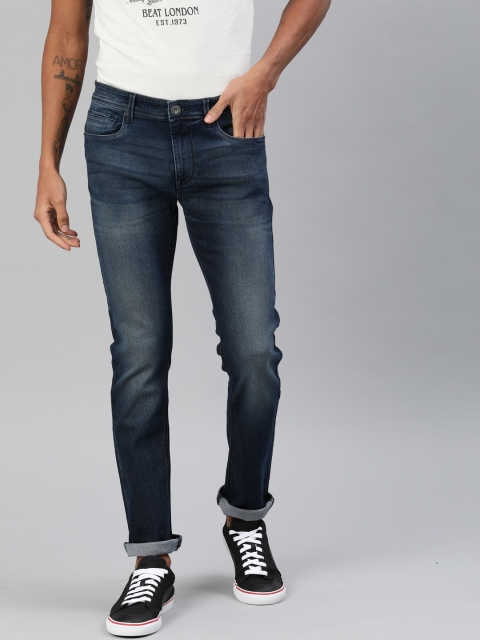 

BEAT LONDON by PEPE JEANS Men Blue Slim Fit Low-Rise Clean Look Stretchable Jeans