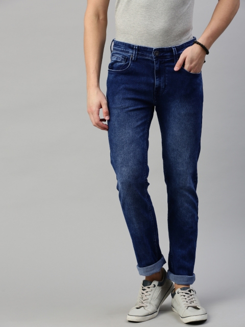 

BEAT LONDON by PEPE JEANS Men Blue Val Vapour Slim Fit Low-Rise Clean Look Jeans