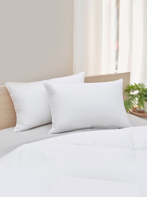 

Story@home Set of 2 White Solid Pillows