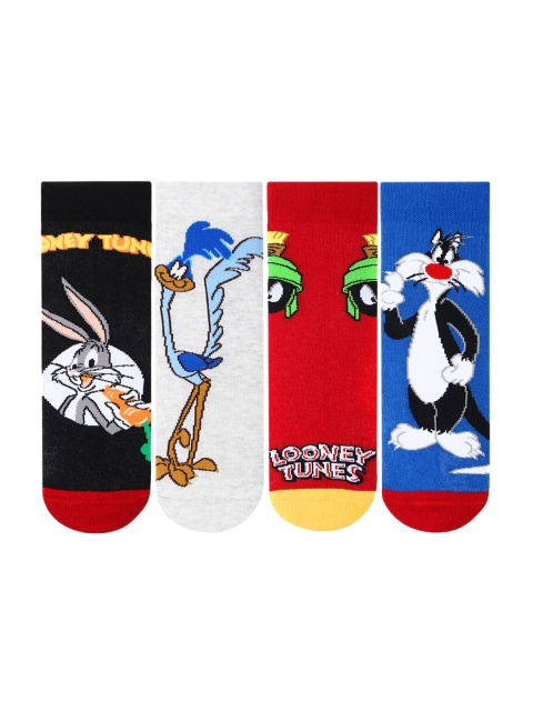 

Bonjour Kids Pack of 4 Assorted Loony Tunes Ankle-length Socks