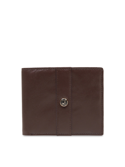 

Da Milano Men Brown Solid Leather Two Fold Wallet