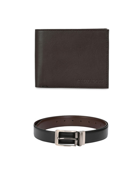 

Calvadoss Men Black & Brown Accessory Gift Set