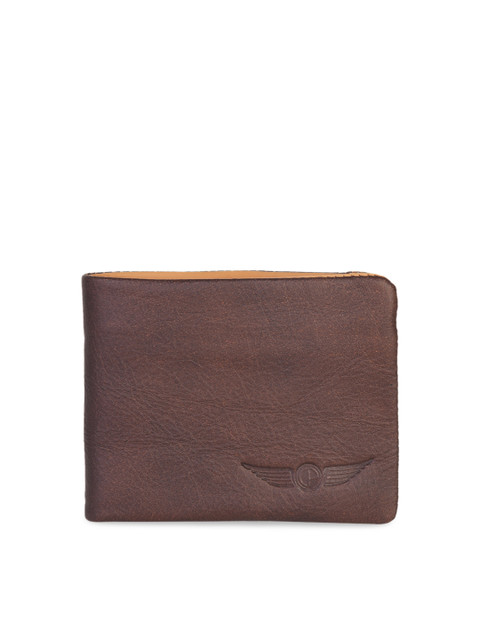 

CHRISTOPOLO Men Brown Solid Two Fold Leather Wallet