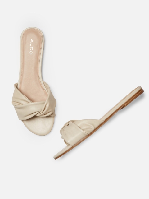 

ALDO Women Beige Solid Open Toe Flats