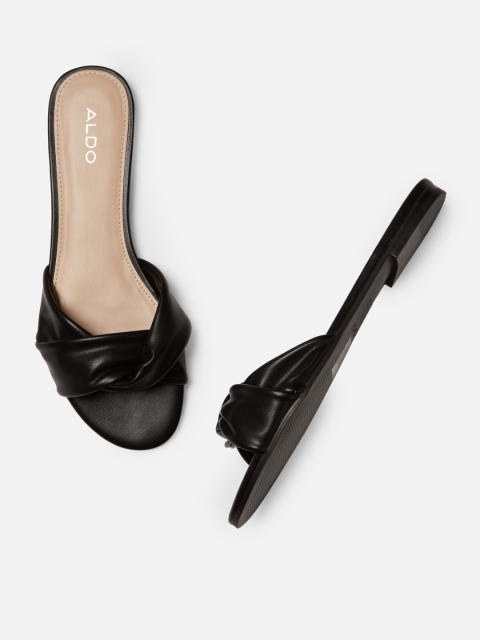 

ALDO Women Black Solid Open Toe Flats