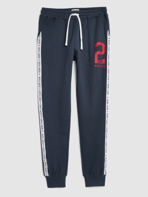 

Killer Boys Navy Blue Printed Elasticated Joggers