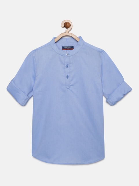

Killer Boys Blue Regular Fit Solid Casual Shirt