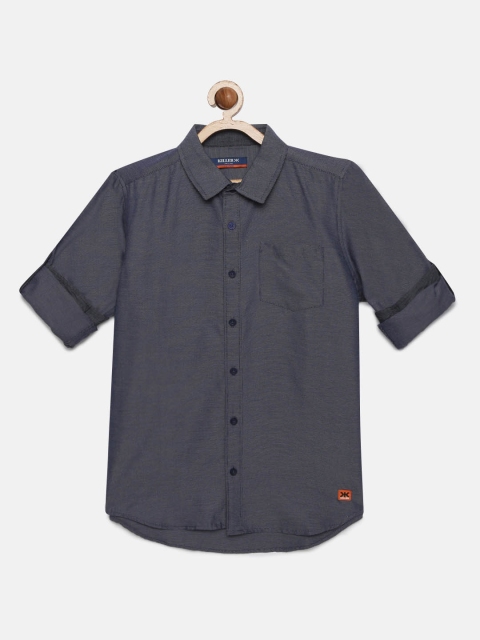 

Killer Boys Blue Regular Fit Solid Casual Shirt