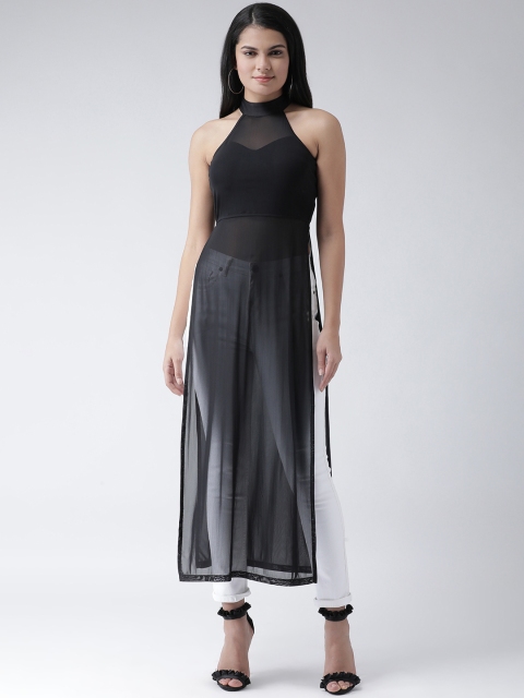 

Texco Women Black Solid Fit and Flare Dress