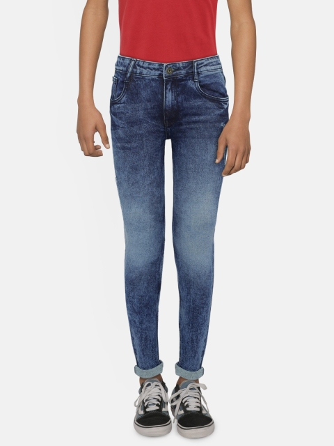 

Killer Boys Blue Regular Fit Mid-Rise Low Distress Stretchable Jeans
