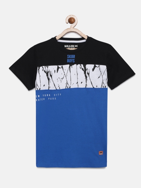 

Killer Boys Blue Colourblocked Round Neck T-shirt