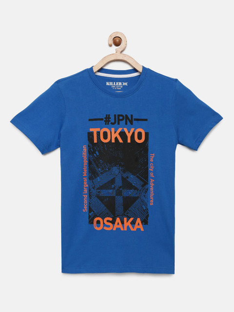 

Killer Boys Blue Printed Round Neck T-shirt