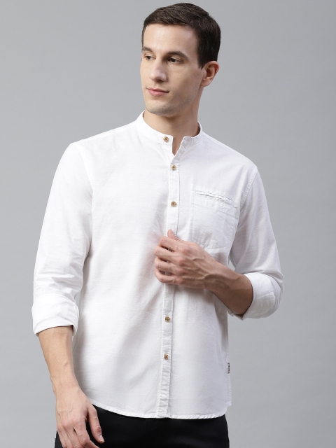 

BEAT LONDON by PEPE JEANS Men White Slim Fit Solid Casual Shirt