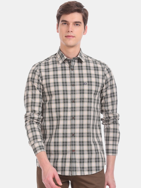 

Arrow Sport Men Green Slim Fit Checked Casual Shirt