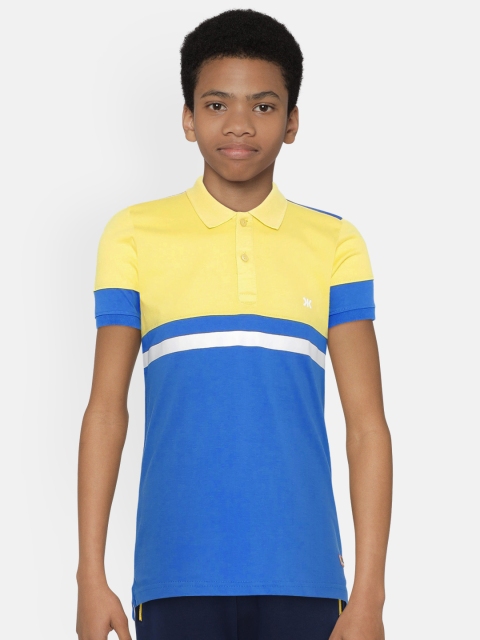 

Killer Boys Blue Printed Polo Collar T-shirt