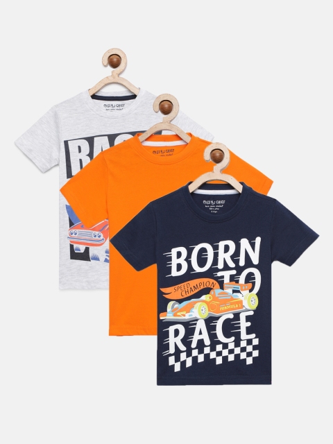 

Miss & Chief Boys Pack of 3 Printed Round Neck T-shirt, Multi