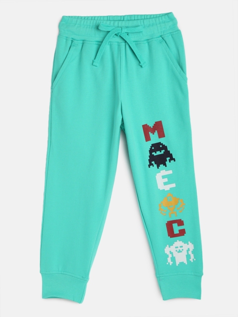 

Miss & Chief Boys Sea Green Printed Joggers