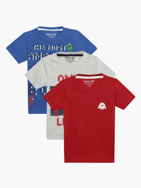 

Miss & Chief Boys Pack of 3 Assorted Printed Round Neck T-shirts
