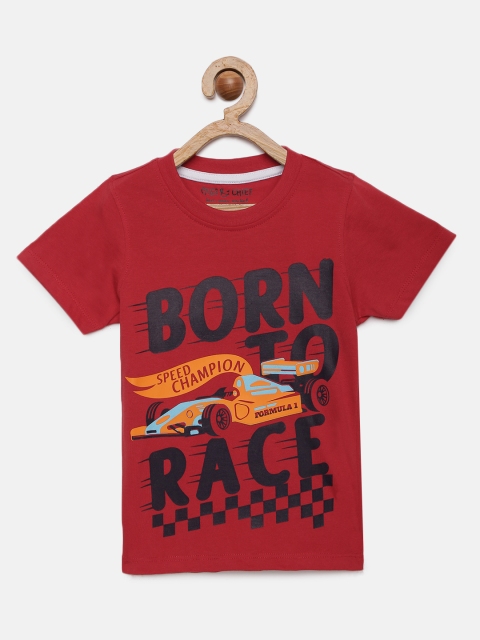 

Miss & Chief Boys Red Printed Round Neck T-shirt