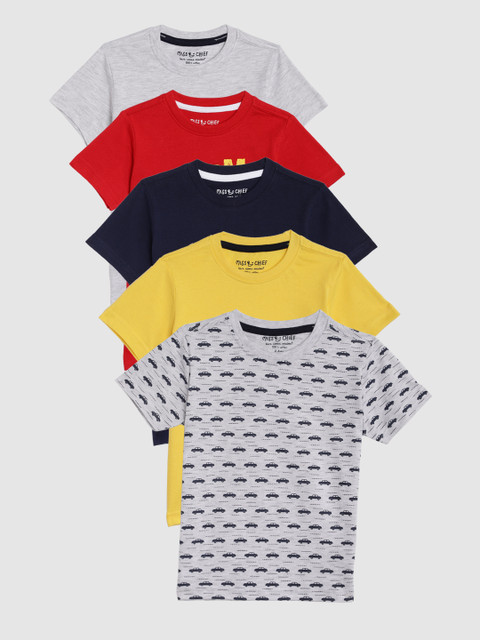 

Miss & Chief Boys Pack of 5 T-shirt, Assorted