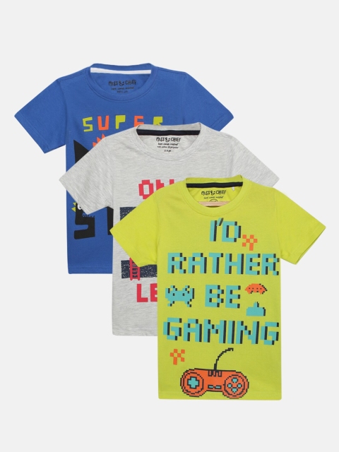 

Miss & Chief Boys Pack of 3 Assorted Printed Round Neck T-shirts