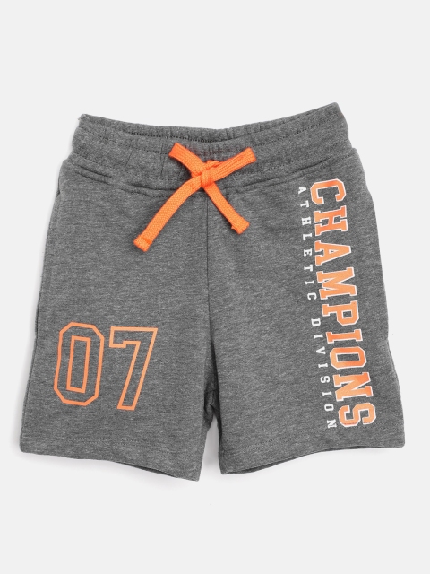 

Miss & Chief Boys Grey Printed Regular Fit Regular Shorts