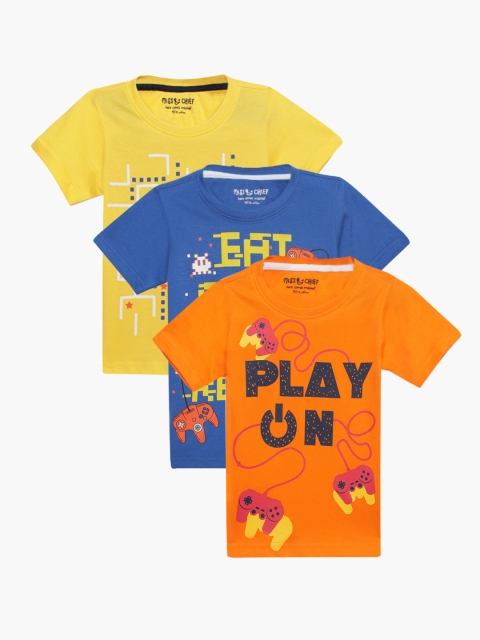 

Miss & Chief Boys Pack of 3 Assorted Printed Round Neck T-shirts