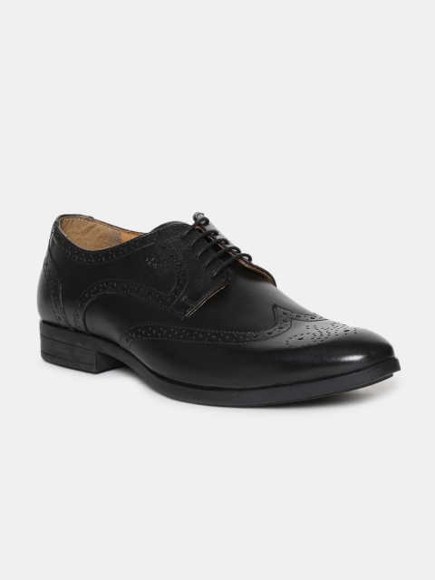 

Arrow Men Black Textured Wingtip Leather Formal Brogues