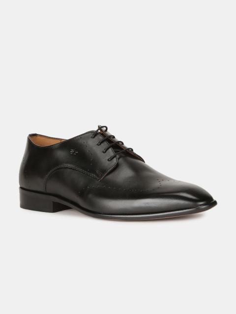 

Arrow Men Black Solid Leather Formal Derbys